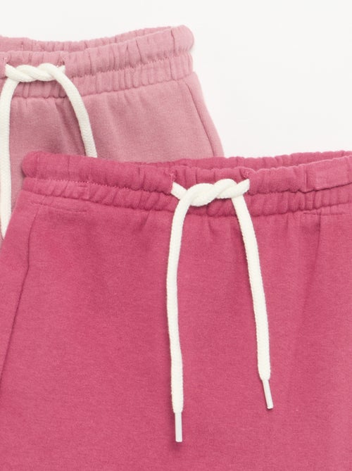 Pack de 2 calças de moletão com corte saruel - Kiabi Pack de 2 calças de moletão com corte saruel - Kiabi