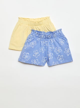 Pack de 2 calções com cintura elástica
