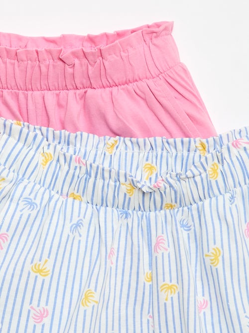 Pack de 2 calções com cintura elástica - Kiabi