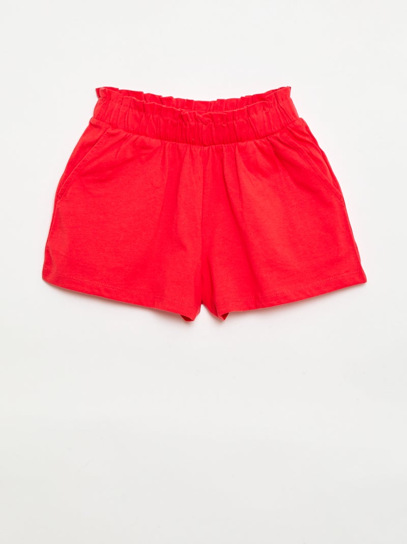 Pack de 2 calções com cintura elástica Rosa - Kiabi