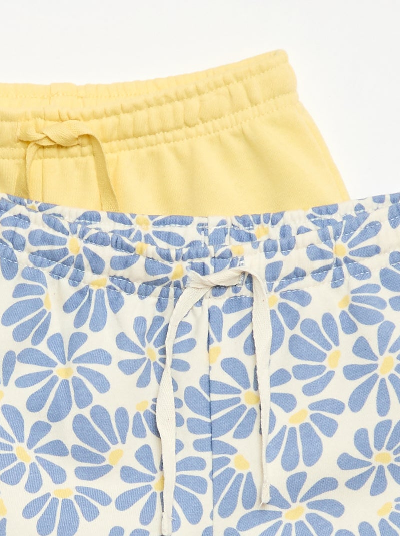 Pack de 2 calções de algodão Amarelo - Kiabi
