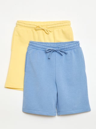 Pack de 2 calções de algodão lisos