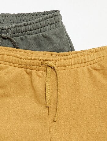 Pack de 2 calções de algodão lisos