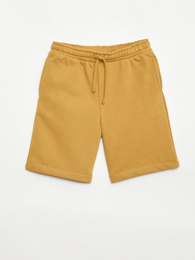 Pack de 2 calções de algodão lisos Amarelo - Kiabi