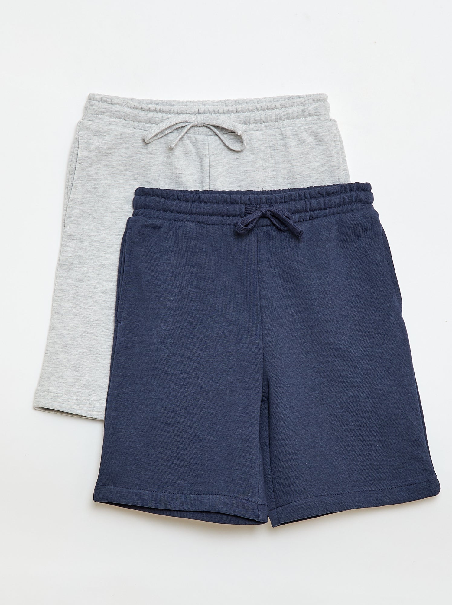 Pack de 2 calções de algodão lisos