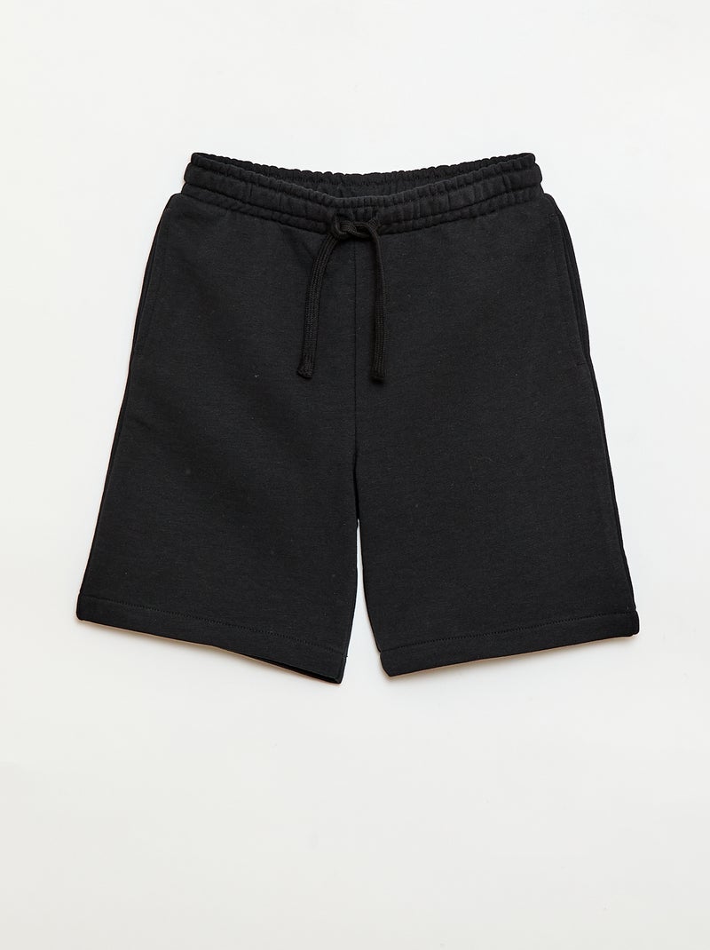 Pack de 2 calções de algodão lisos Preto - Kiabi