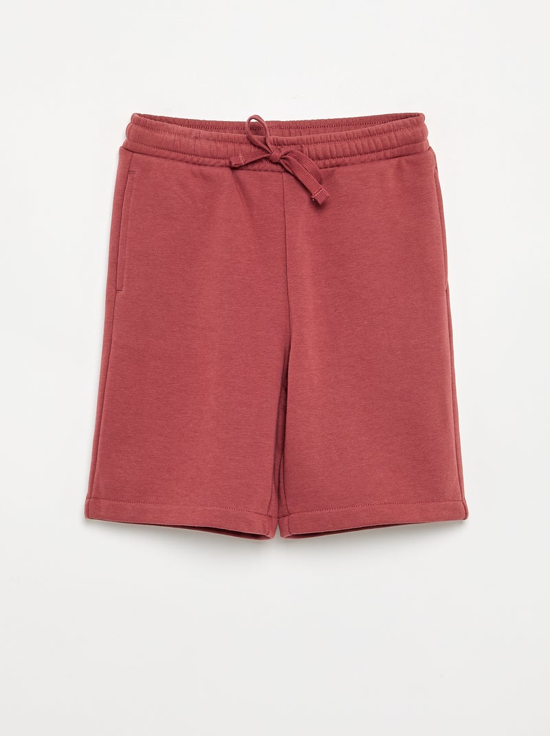 Pack de 2 calções de algodão lisos Vermelho - Kiabi