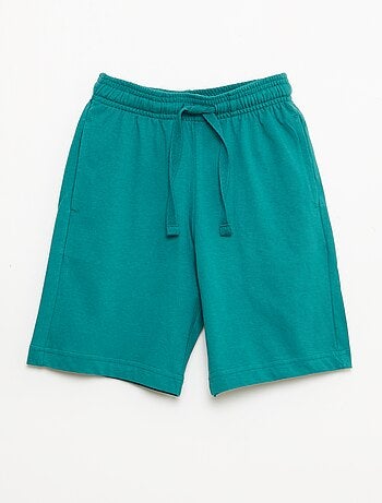 Pack de 2 calções de jersey de algodão lisos