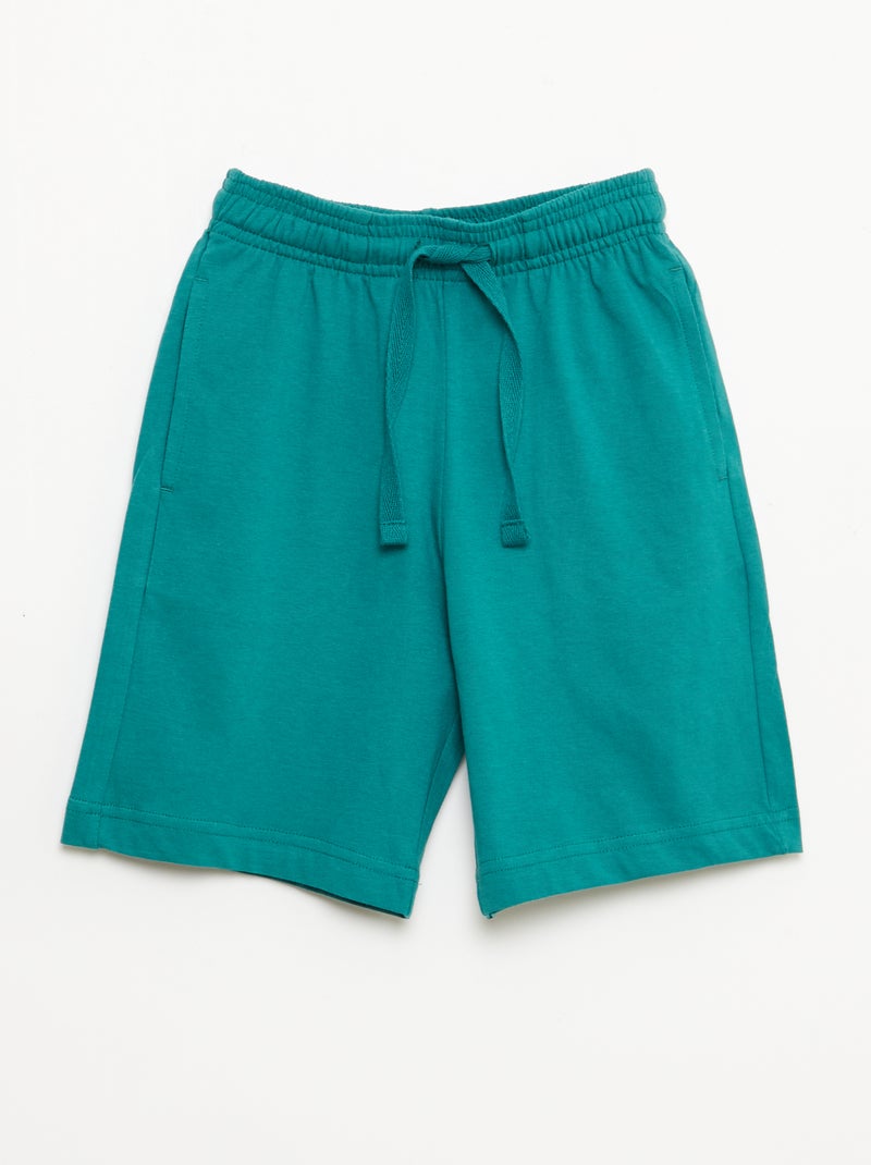 Pack de 2 calções de jersey de algodão lisos Bege - Kiabi