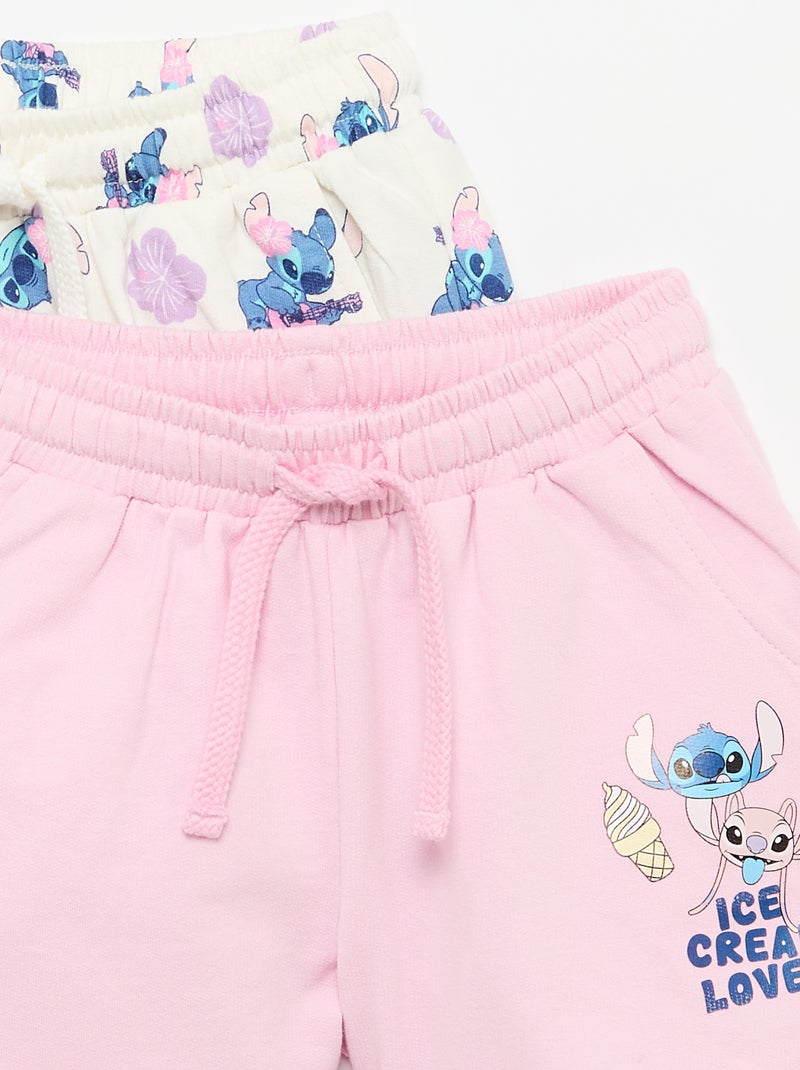 Pack de 2 calções \'Disney\' em moletão não cardado Rosa - Kiabi