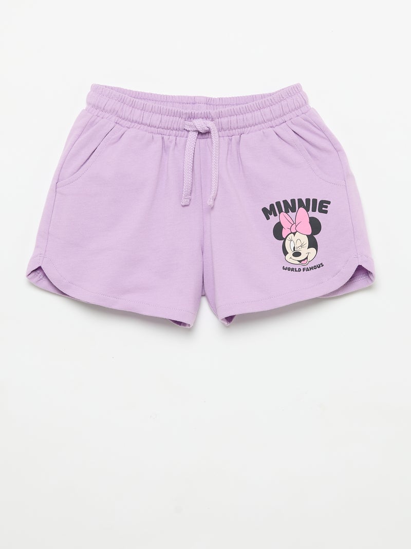 Pack de 2 calções 'Disney' em moletão não cardado Violeta - Kiabi