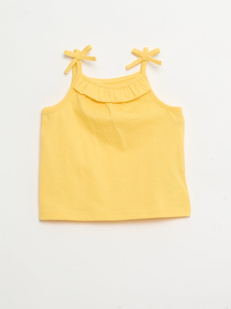 Pack de 2 camisolas de alças Amarelo - Kiabi
