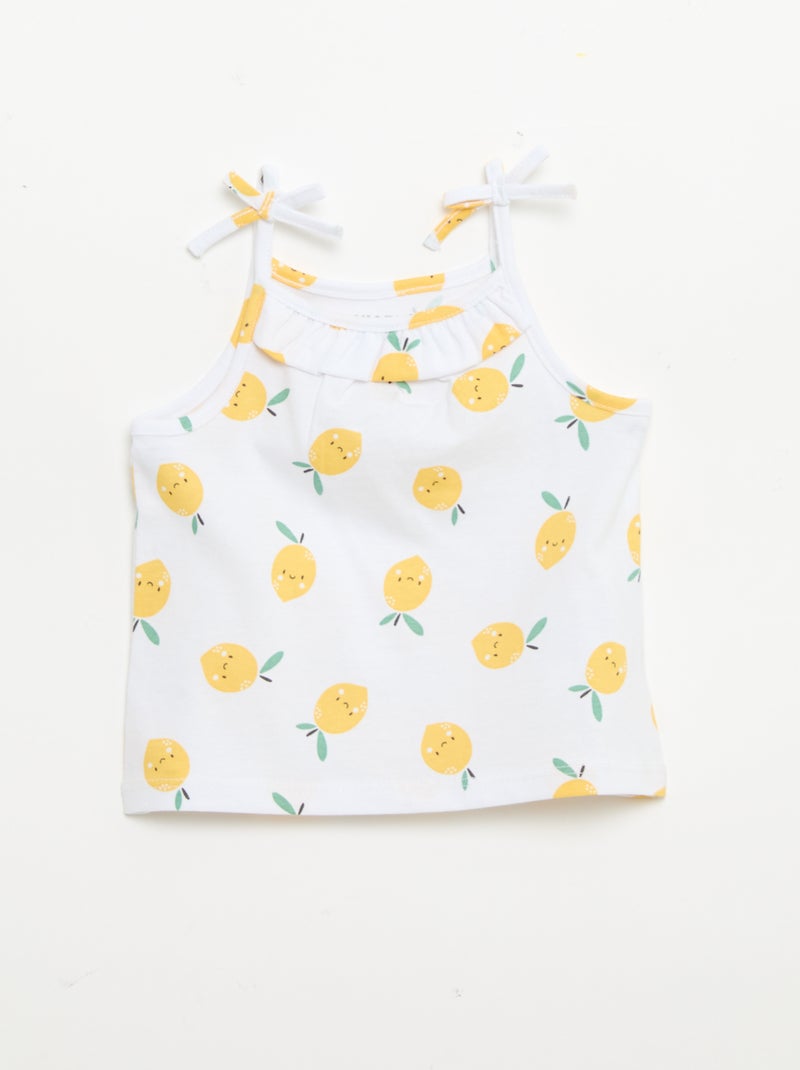 Pack de 2 camisolas de alças Amarelo - Kiabi