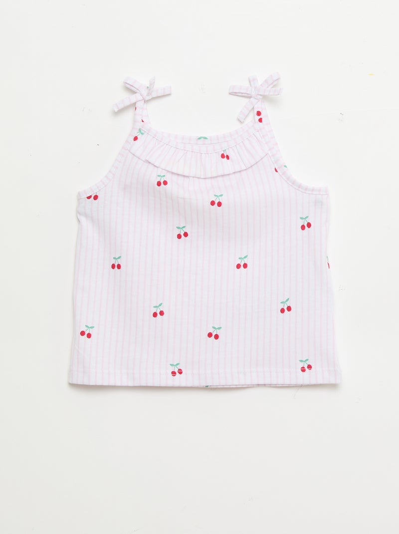 Pack de 2 camisolas de alças Branco - Kiabi