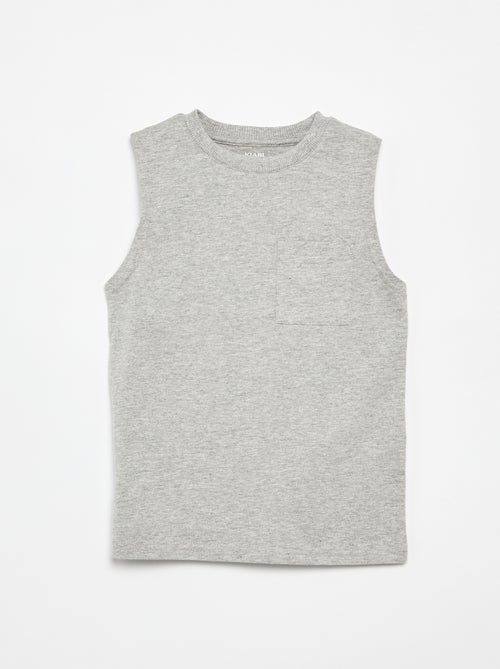 Pack de 2 camisolas de alças com bolso no peito - Kiabi