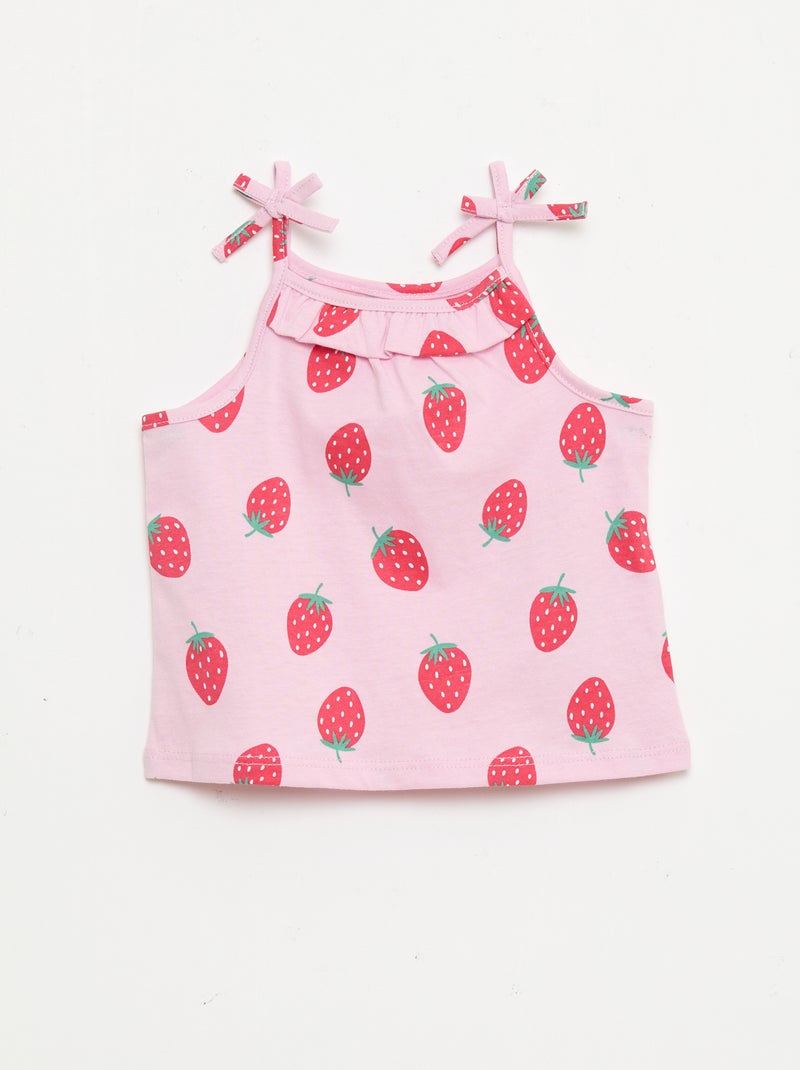 Pack de 2 camisolas de alças Rosa - Kiabi