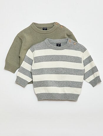 Lote de 2 camisolas em malha compacta