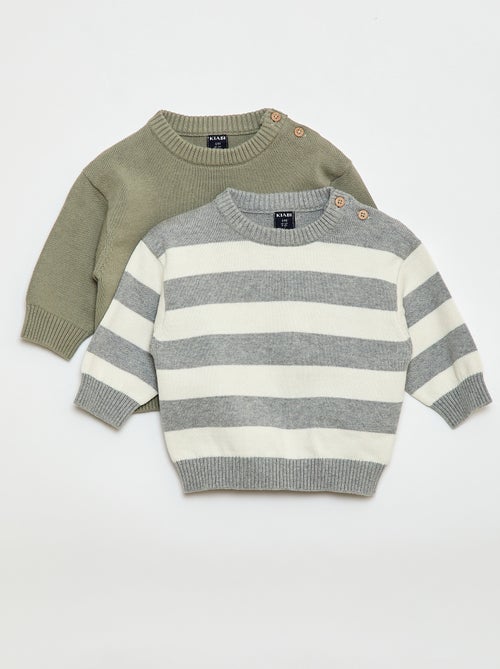 Pack de 2 camisolas de malha compacta - Kiabi