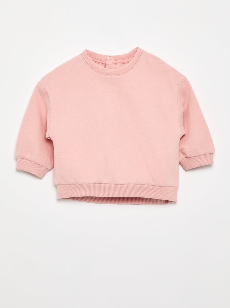 Pack de 2 camisolas de moletão Rosa - Kiabi
