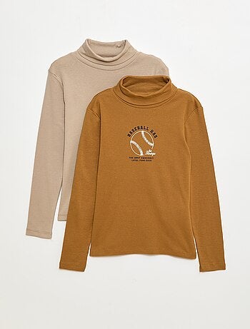 Pack de 2 camisolas interiores de gola alta