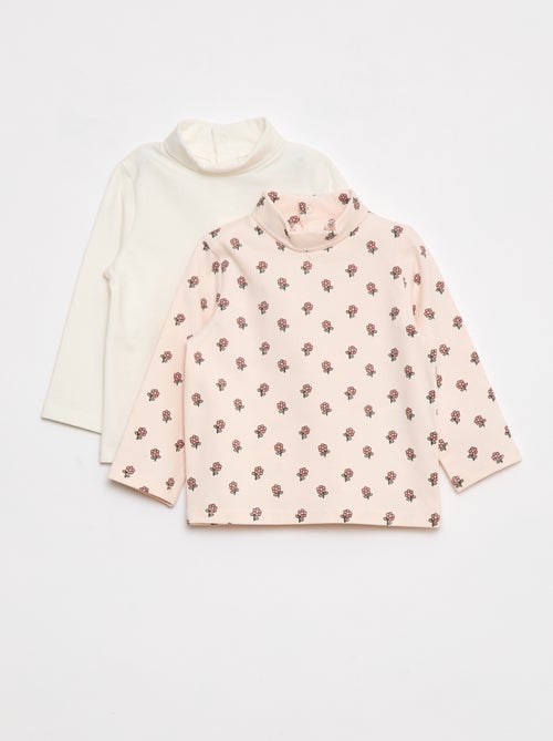 Pack de 2 camisolas interiores de gola alta - Kiabi