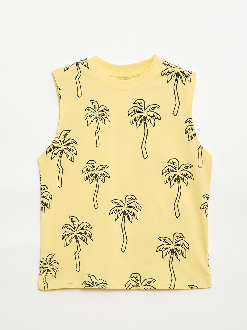 Pack de 2 camisolas sem mangas com gola redonda Amarelo - Kiabi