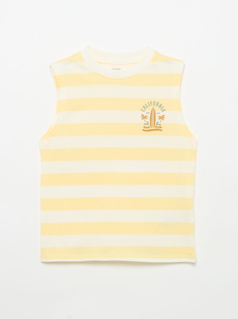 Pack de 2 camisolas sem mangas com gola redonda Amarelo - Kiabi