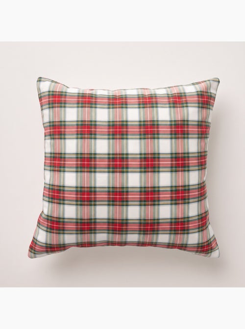 Pack de 2 capas de almofada de natal em algodão, fio dourado em relevo, padrão tartan - gamusi - Kiabi