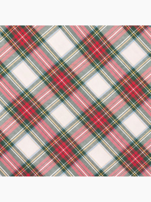 Pack de 2 capas de almofada de natal em algodão, fio dourado em relevo, padrão tartan - gamusi - Kiabi