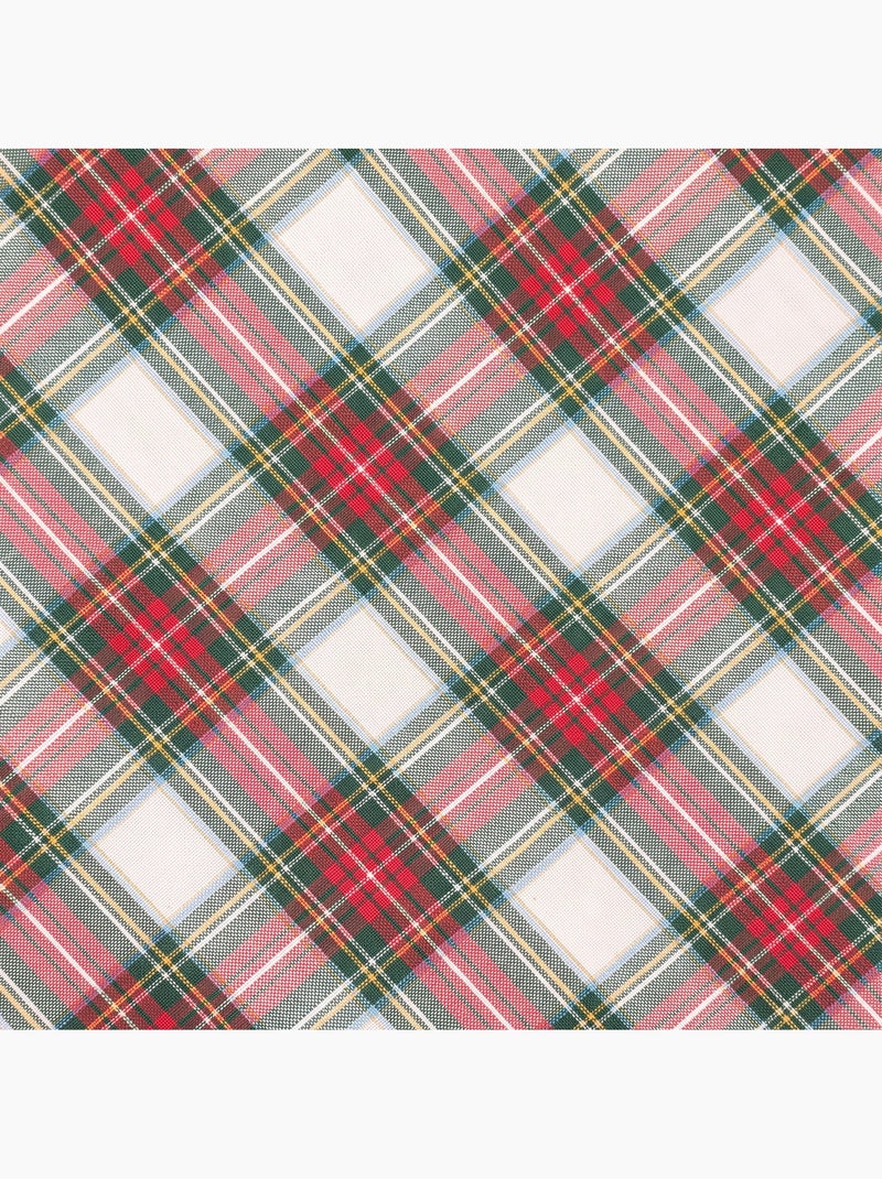 Pack de 2 capas de almofada de natal em algodão, fio dourado em relevo, padrão tartan - gamusi Branco - Kiabi