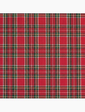 Pack de 2 capas de almofada de natal em algodão, fio dourado em relevo, padrão tartan - gamusi