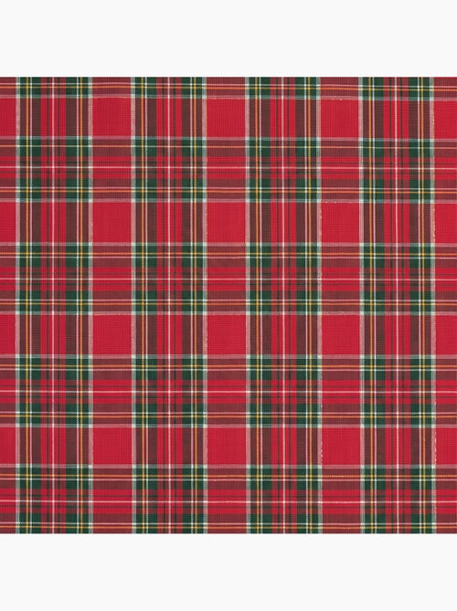 Pack de 2 capas de almofada de natal em algodão, fio dourado em relevo, padrão tartan - gamusi - Kiabi