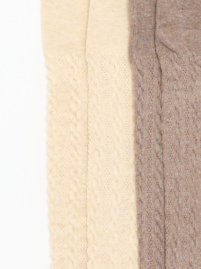 Pack de 2 collants Bege - Kiabi
