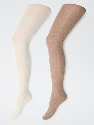 Pack de 2 collants de algodão