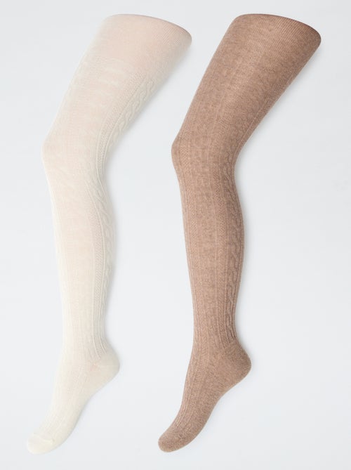 Pack de 2 collants de algodão - Kiabi