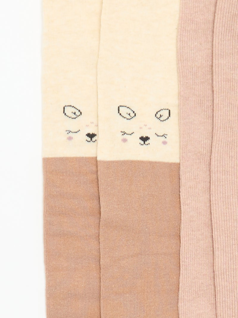 Pack de 2 collants de fantasia Castanho - Kiabi