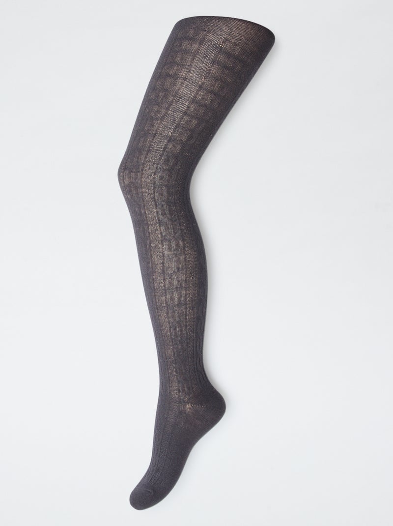 Pack de 2 collants em algodão Cinza - Kiabi