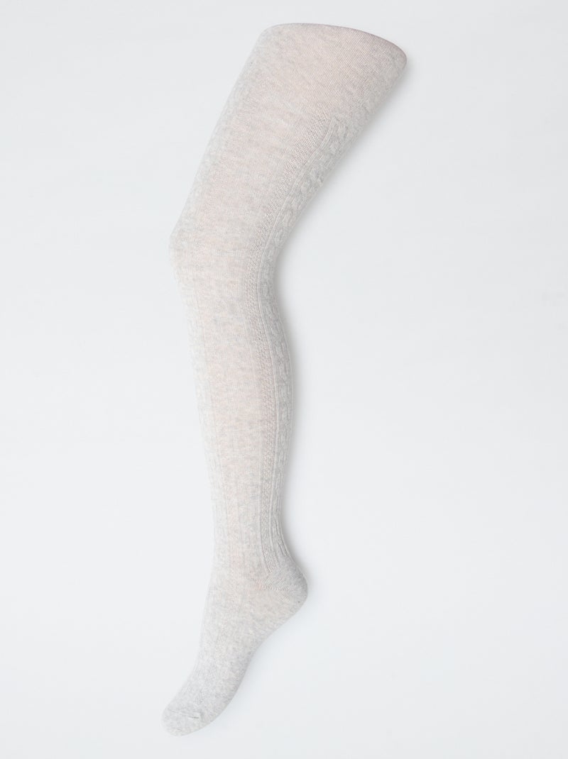 Pack de 2 collants em algodão Cinza - Kiabi