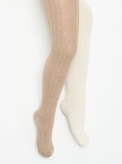 Pack de 2 collants em malha canelada - Kiabi