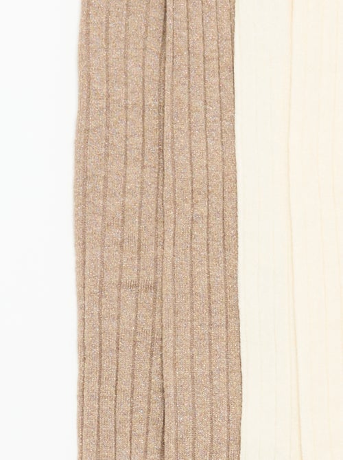 Pack de 2 collants em malha canelada - Kiabi