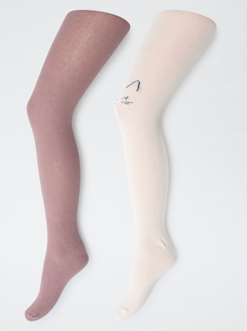 Pack de 2 collants 'gato' Violeta - Kiabi