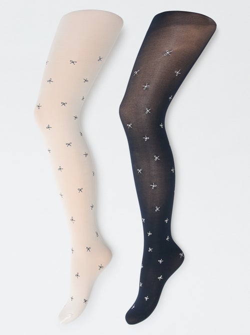 Pack de 2 collants leves estampados - Kiabi