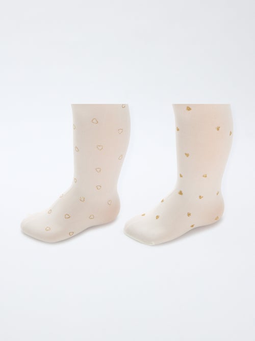 Pack de 2 collants leves estampados - Kiabi