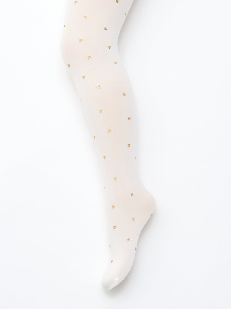 Pack de 2 collants leves estampados Branco - Kiabi