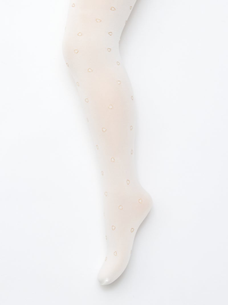 Pack de 2 collants leves estampados Branco - Kiabi