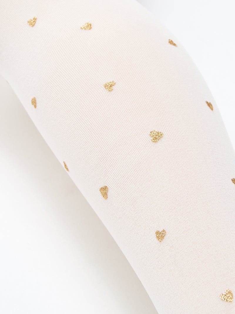 Pack de 2 collants leves estampados Branco - Kiabi