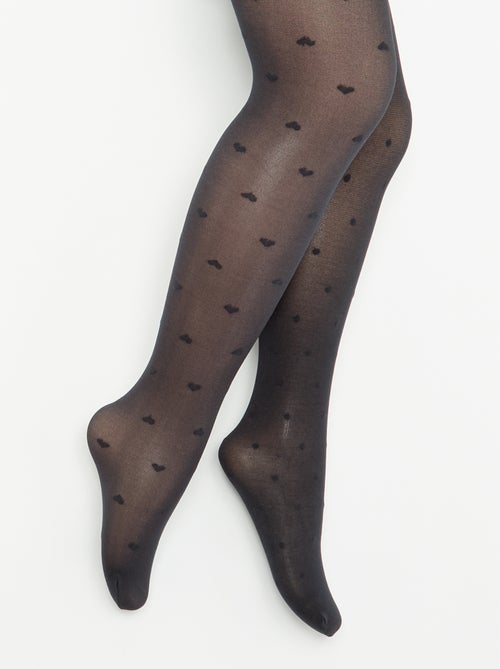 Pack de 2 collants leves estampados - Kiabi Pack de 2 collants leves estampados - Kiabi