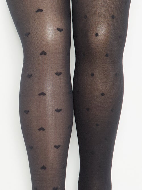 Pack de 2 collants leves estampados - Kiabi Pack de 2 collants leves estampados - Kiabi