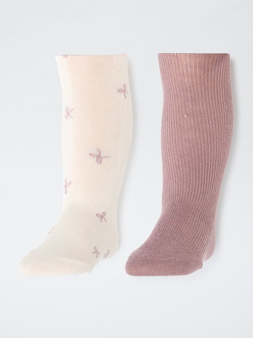 Pack de 2 collants quentes em jersey - Kiabi