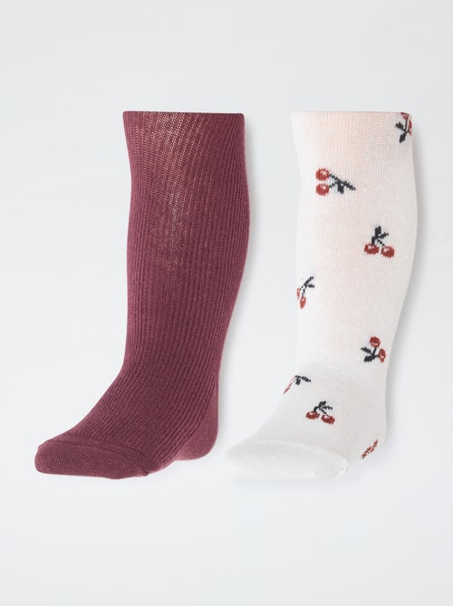 Pack de 2 collants quentes em jersey - Kiabi